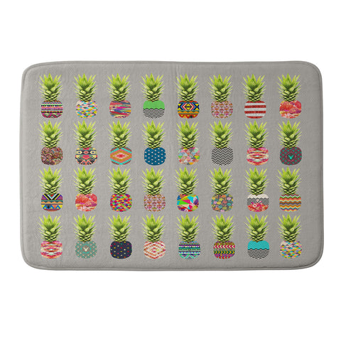 Bianca Green Pineapple Party Memory Foam Bath Mat