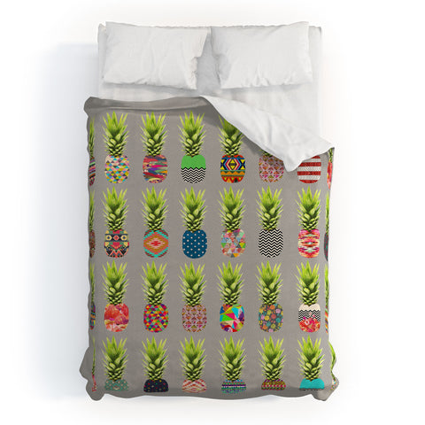 Bianca Green Pineapple Party Duvet Cover