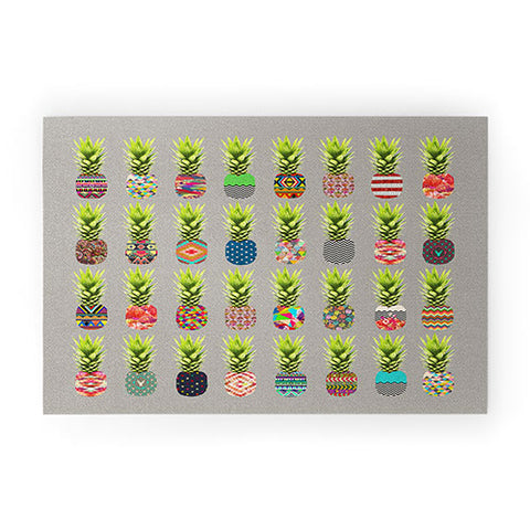 Bianca Green Pineapple Party Welcome Mat