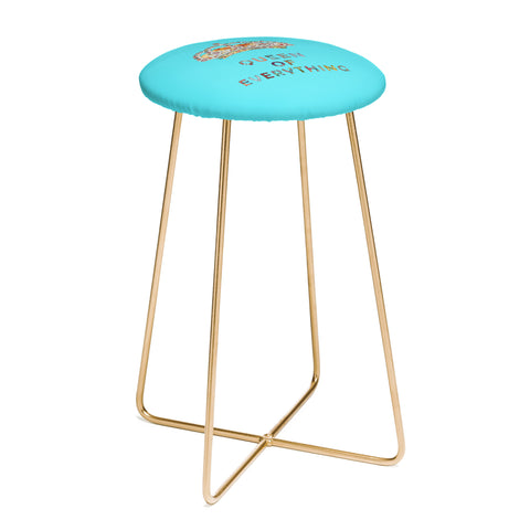 Bianca Green Queen Of Everything Blue Counter Stool