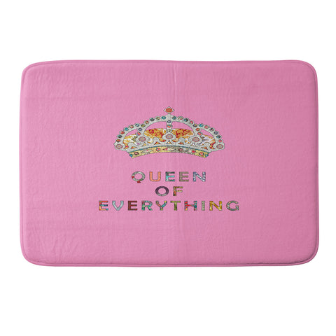 Bianca Green Queen Of Everything Pink Memory Foam Bath Mat