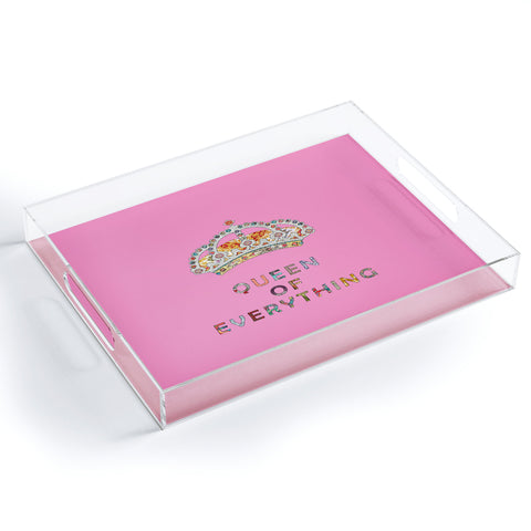 Bianca Green Queen Of Everything Pink Acrylic Tray