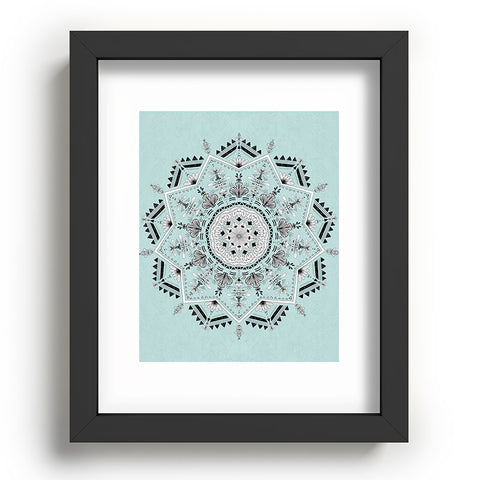 Bianca Green Star Mandala Blue Recessed Framing Rectangle