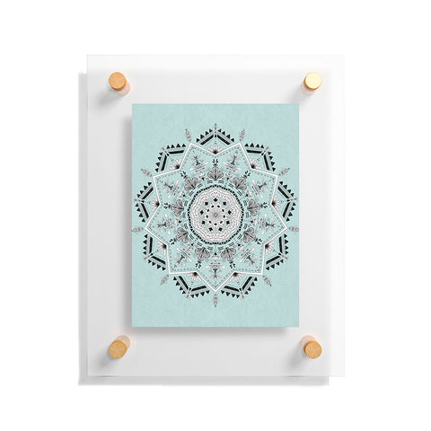 Bianca Green Star Mandala Blue Floating Acrylic Print