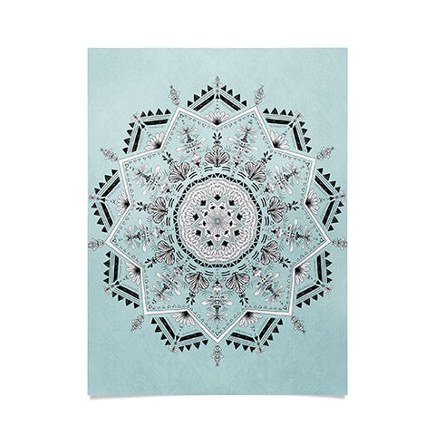 Bianca Green Star Mandala Blue Poster