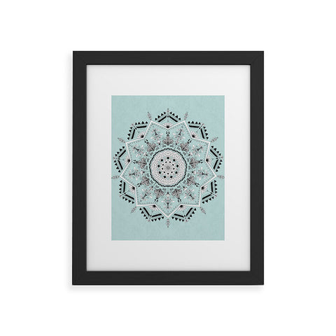 Bianca Green Star Mandala Blue Framed Art Print
