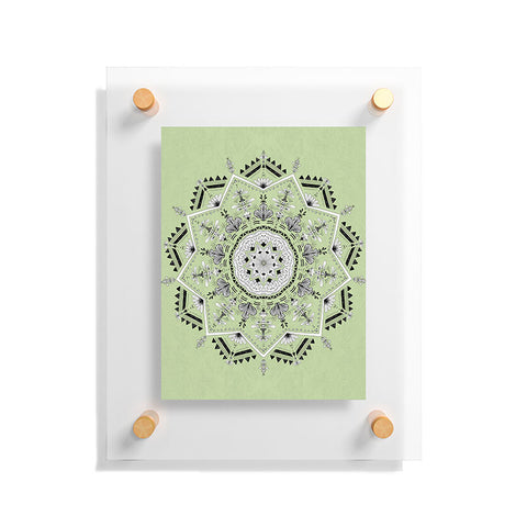 Bianca Green Star Mandala Green Floating Acrylic Print