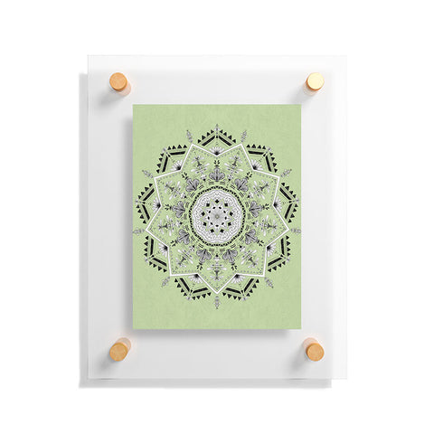 Bianca Green Star Mandala Green Floating Acrylic Print