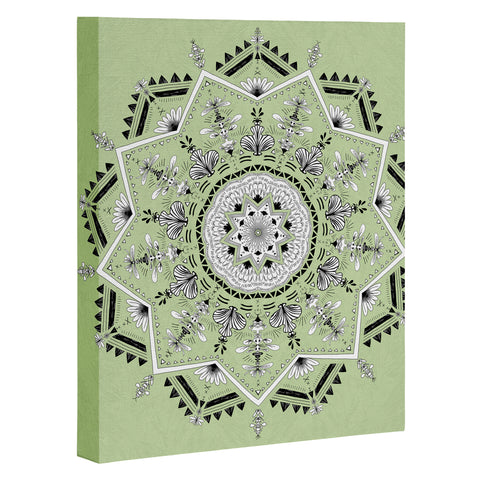 Bianca Green Star Mandala Green Art Canvas