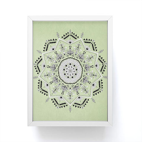 Bianca Green Star Mandala Green Framed Mini Art Print