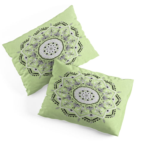 Bianca Green Star Mandala Green Pillow Shams