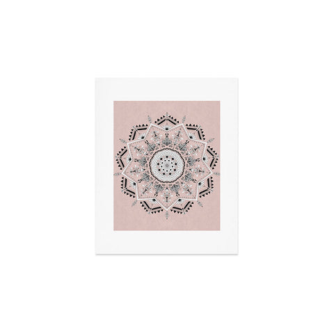Bianca Green Star Mandala Peach Art Print
