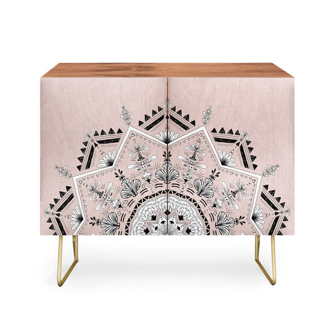 Bianca Green Star Mandala Peach Credenza