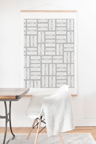 Bianca Green Tape It Grey Art Print And Hanger