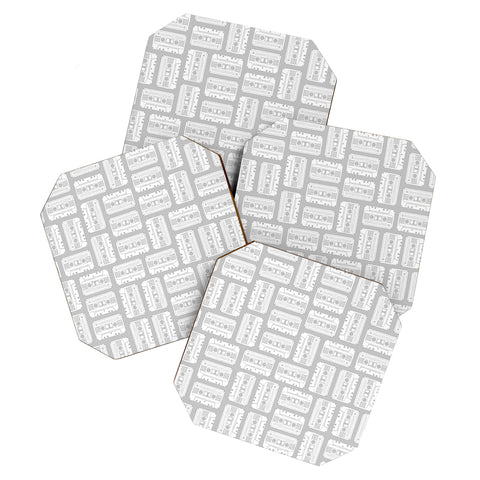 Bianca Green Tape It Grey Coaster Set