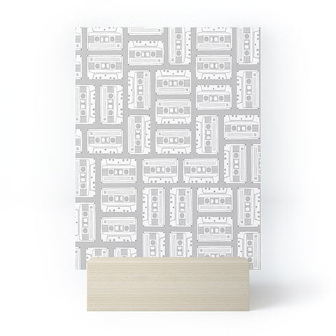 Bianca Green Tape It Grey Mini Art Print