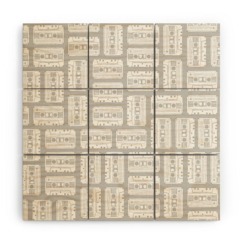 Bianca Green Tape It Grey Wood Wall Mural