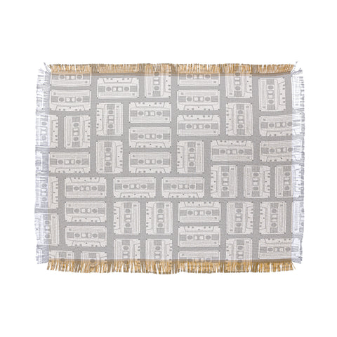 Bianca Green Tape It Grey Throw Blanket