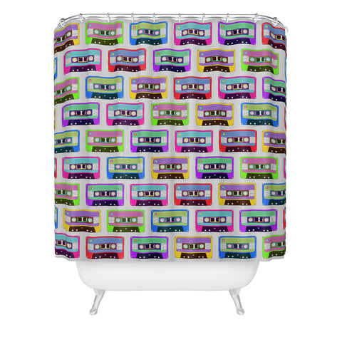 Bianca Green Tape It Rainbow Shower Curtain