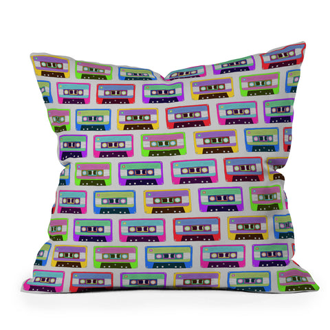 Bianca Green Tape It Rainbow Throw Pillow