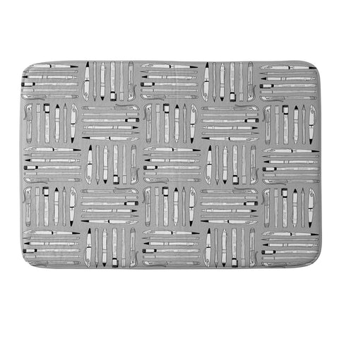Bianca Green Weapons Of Mass Creation Grey Memory Foam Bath Mat