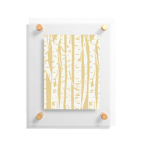 Bianca Green Woodcut Birches Sunny Floating Acrylic Print