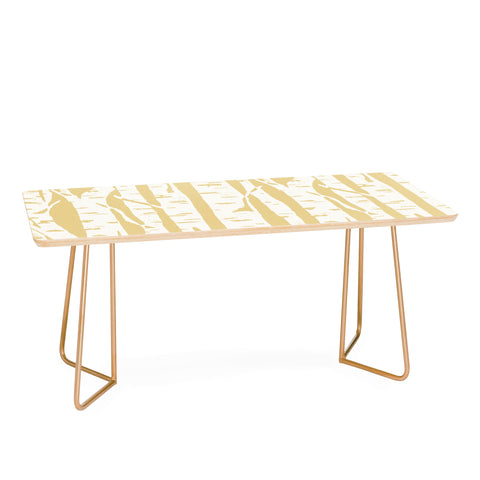 Bianca Green Woodcut Birches Sunny Coffee Table