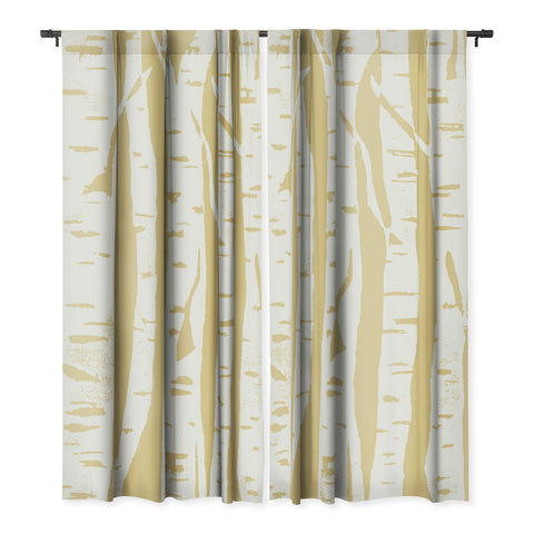 Bianca Green Woodcut Birches Sunny Blackout Non Repeat