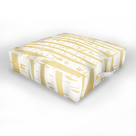 Bianca Green Woodcut Birches Sunny Outdoor Floor Cushion