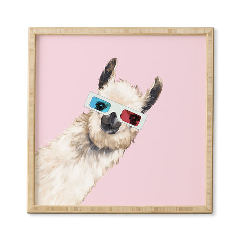 Big Nose Work 3D Glasses Llama Framed Wall Art