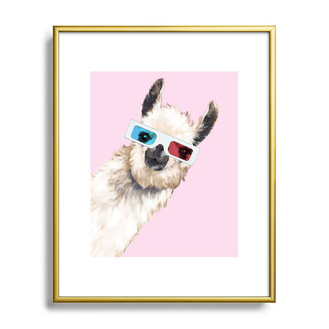 Big Nose Work 3D Glasses Llama Metal Framed Art Print