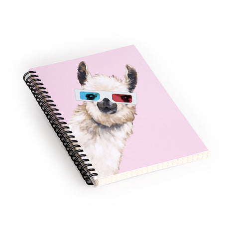 Big Nose Work 3D Glasses Llama Spiral Notebook