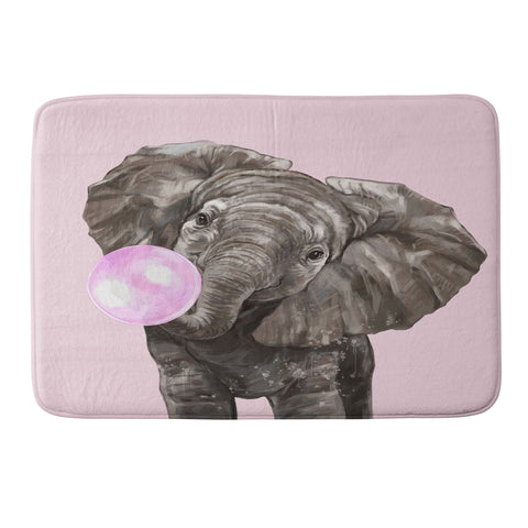 Big Nose Work Baby Elephant Blowing Bubble Memory Foam Bath Mat