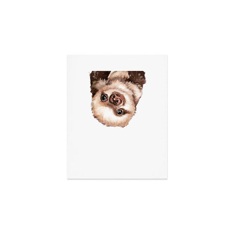Big Nose Work Baby Sloth Art Print