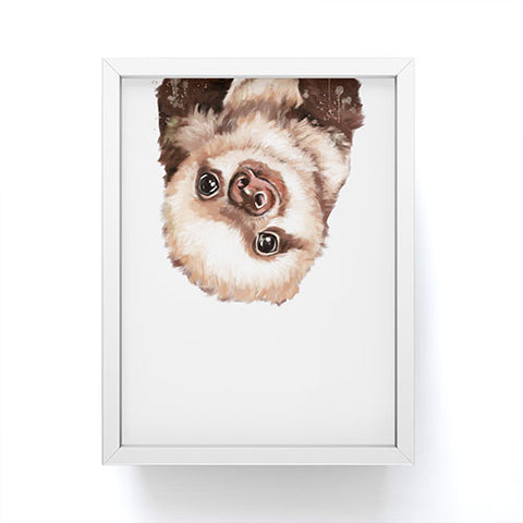 Big Nose Work Baby Sloth Framed Mini Art Print