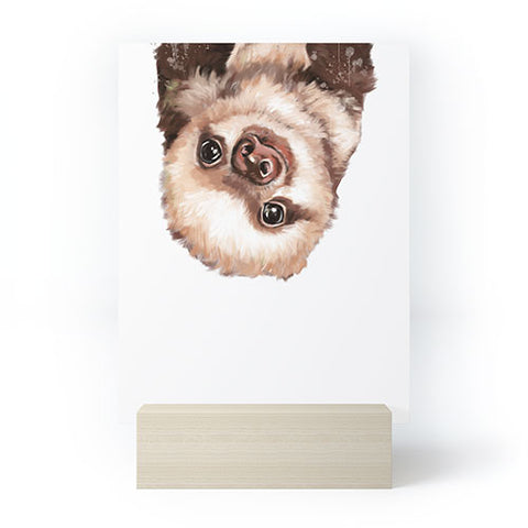 Big Nose Work Baby Sloth Mini Art Print