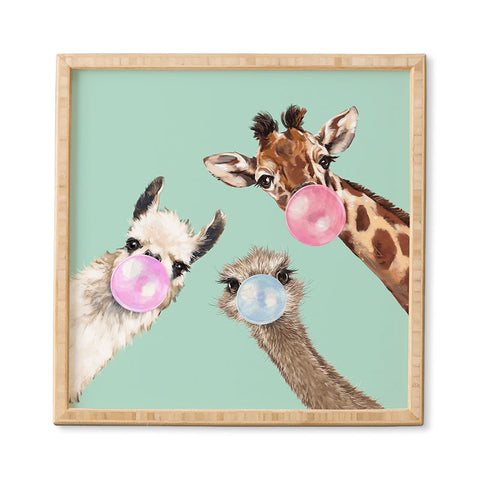 Big Nose Work Bubble Gum Gang in Green Framed Wall Art