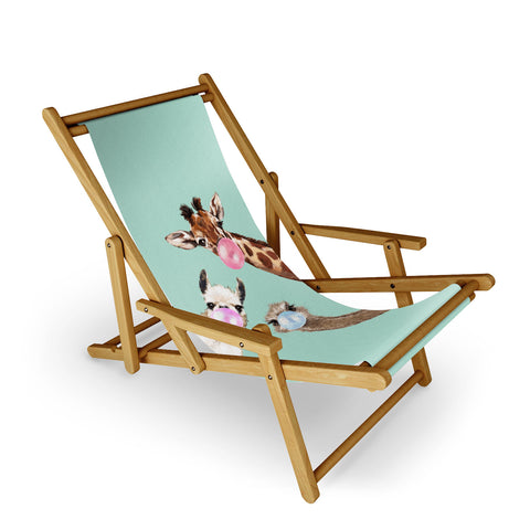 Big Nose Work Bubble Gum Gang in Green Sling Chair