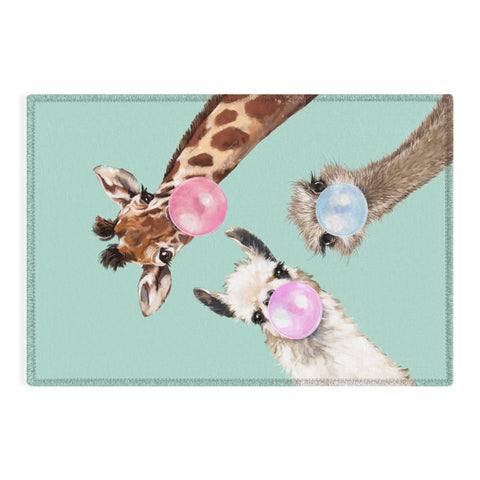 Big Nose Work Bubble Gum Gang in Green Outdoor Rug