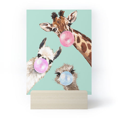 Big Nose Work Bubble Gum Gang in Green Mini Art Print