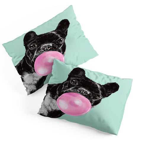 Big Nose Work Bubblegum French Bulldog Pillow Shams