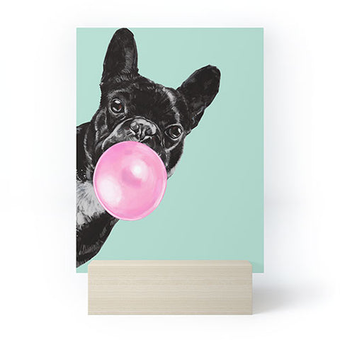Big Nose Work Bubblegum French Bulldog Mini Art Print
