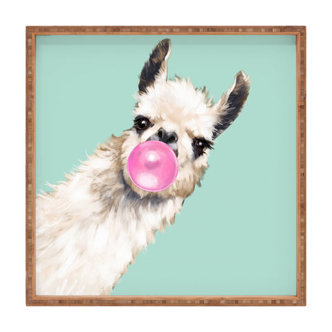 Big Nose Work Bubblegum Llama in Green Square Tray