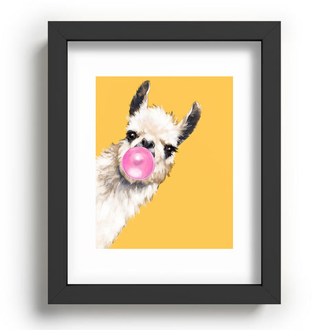Big Nose Work Bubblegum Sneaky Llama Yellow Recessed Framing Rectangle