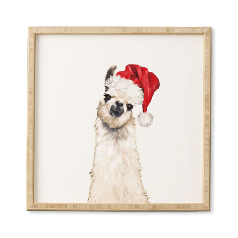 Big Nose Work Christmas Llama Framed Wall Art