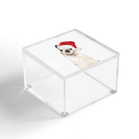 Big Nose Work Christmas Llama Acrylic Box