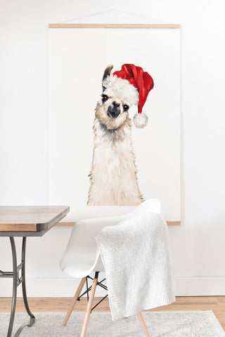 Big Nose Work Christmas Llama Art Print And Hanger