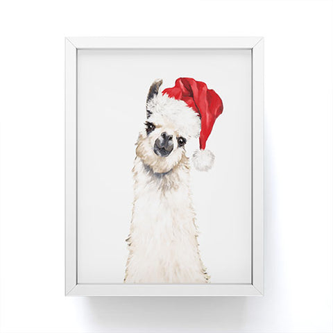 Big Nose Work Christmas Llama Framed Mini Art Print