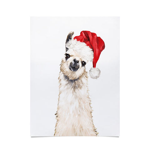 Big Nose Work Christmas Llama Poster