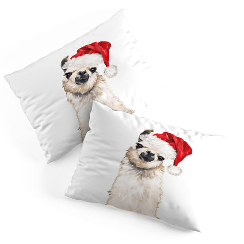 Big Nose Work Christmas Llama Pillow Shams